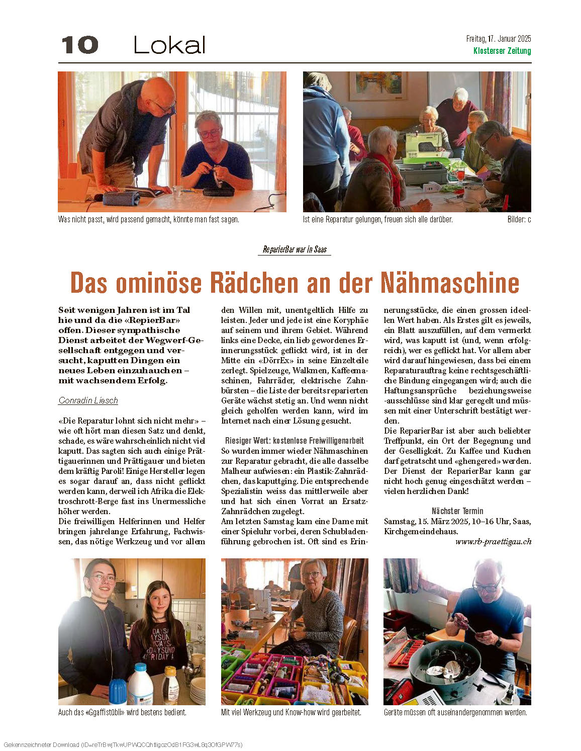 Zeitungsbericht